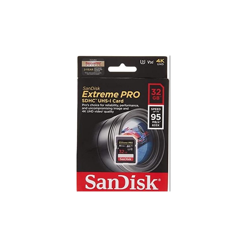 SanDisk Carte SDHC Extreme Pro UHS-I V30 UHS-I v30, 32 GB, 95 MB-S