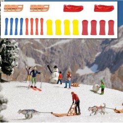 Busch 7769 HO skis et luges (20 pièces)