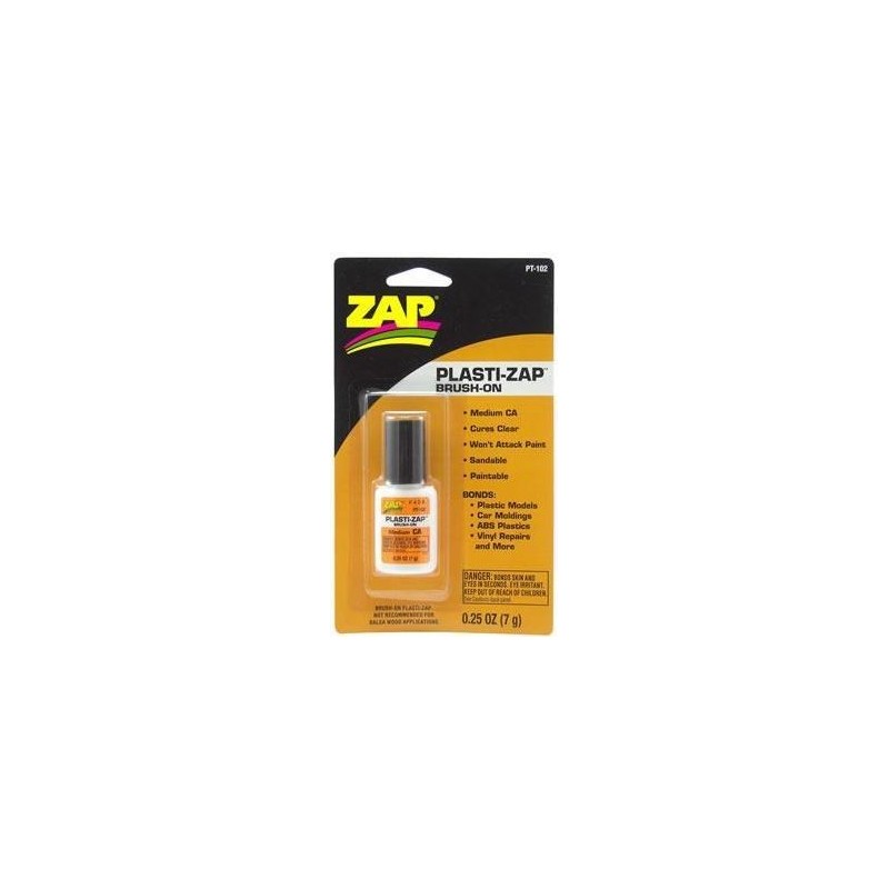 ZAP ZPT102 colle Plasti-ZAP viscosité moyenne pour plastique, ABS etc. 7g.