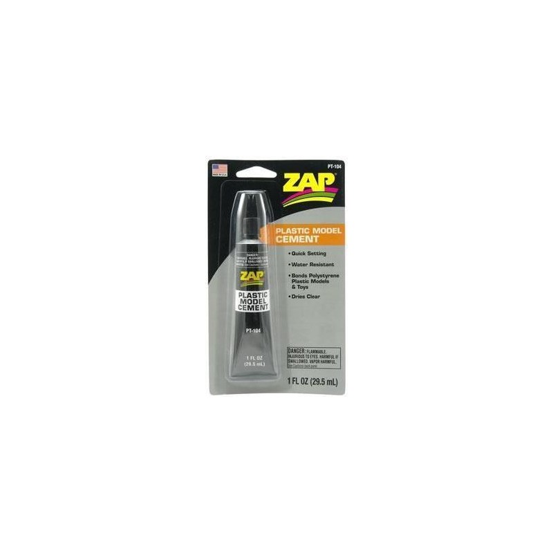 ZAP ZPT104 colle Plastic model résistante à l eau, aussi pour polystirène29,5 mL