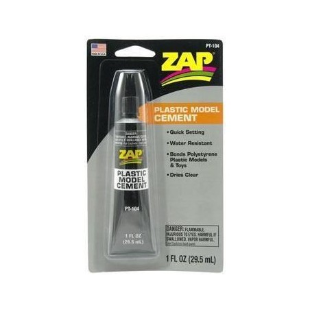 ZAP ZPT104 colle Plastic model résistante à l eau, aussi pour polystirène29,5 mL