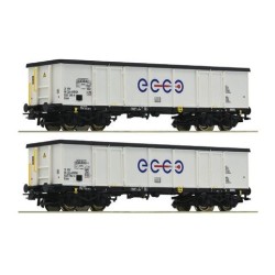 Roco 76731 HO set de 2 wagons tombereau Ecco rail ép. VI