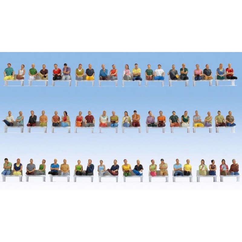 Noch 16072 HO set de 60 figurines assises pour wagon