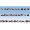 Noch 16072 HO set de 60 figurines assises pour wagon