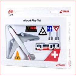ACE toy 2201 set aéroport avec avion Swiss