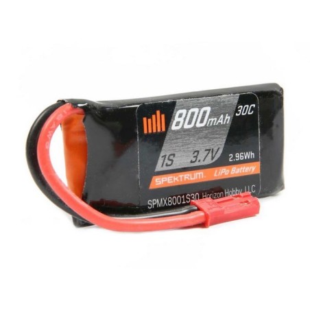 Spektrum SPMX8001S30 Batterie Li-Po 3,7 V 800 mA 30 C, connecteur BEC JST Spektrum SPMX8001S30 Batterie Li-Po 3,7 V 800 mA 30 C, connecteur BEC JST