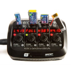 Spektrum Smart SPMXC1040 chargeur SMART S44 Li-Po, 4 ports. JST, UM, PH2, Molex