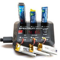 Spektrum Smart SPMXC1060 micro chargeur Li-Po 6 ports, 2 x 500 mAh et 4 x 350 mAh