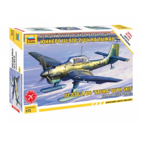 Zvezda 7323 1 - 72 JU-87B-2-U4 Stuka avec skis. snap fit, pas de colle nécessaire Zvezda 7323 1 - 72 JU-87B-2-U4 Stuka avec skis. snap fit, pas de colle nécessaire