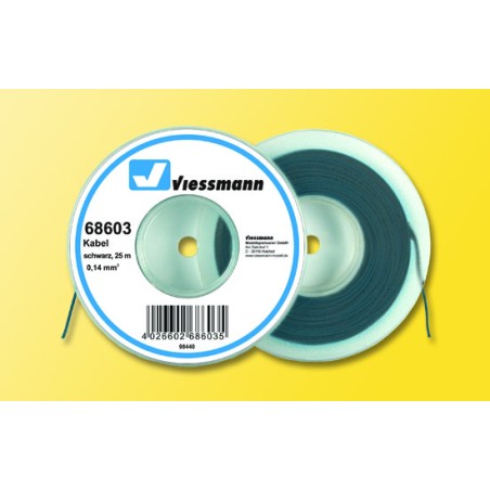Viessmann 68603 câble noir 0,14 25 m