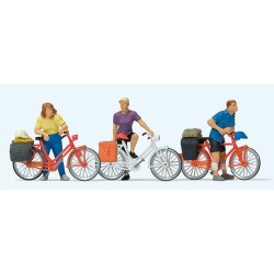 Preiser 10637 HO cyclistes, 3 vélos et 3 figurines