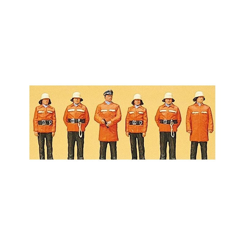 Preiser 10214 HO pompiers, 6 figurines