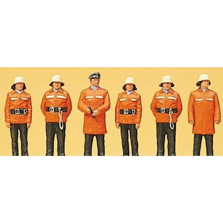 Preiser 10214 HO pompiers, 6 figurines