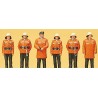 Preiser 10214 HO pompiers, 6 figurines