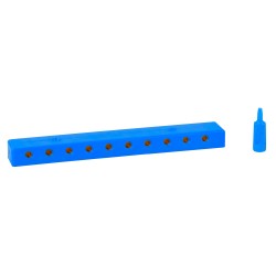 Faller 180803 plaque de distribution bleu, 2 x 10 positions pour fiches 2,6 mm