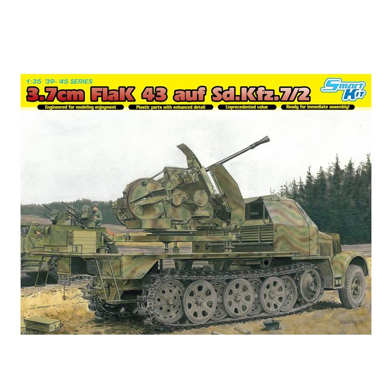 Dragon 6553 1 - 35 Flak 3,7 cm 43 auf Sdk kfz. 7-2