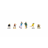 Noch 15889 HO skatboard, 6 figurines