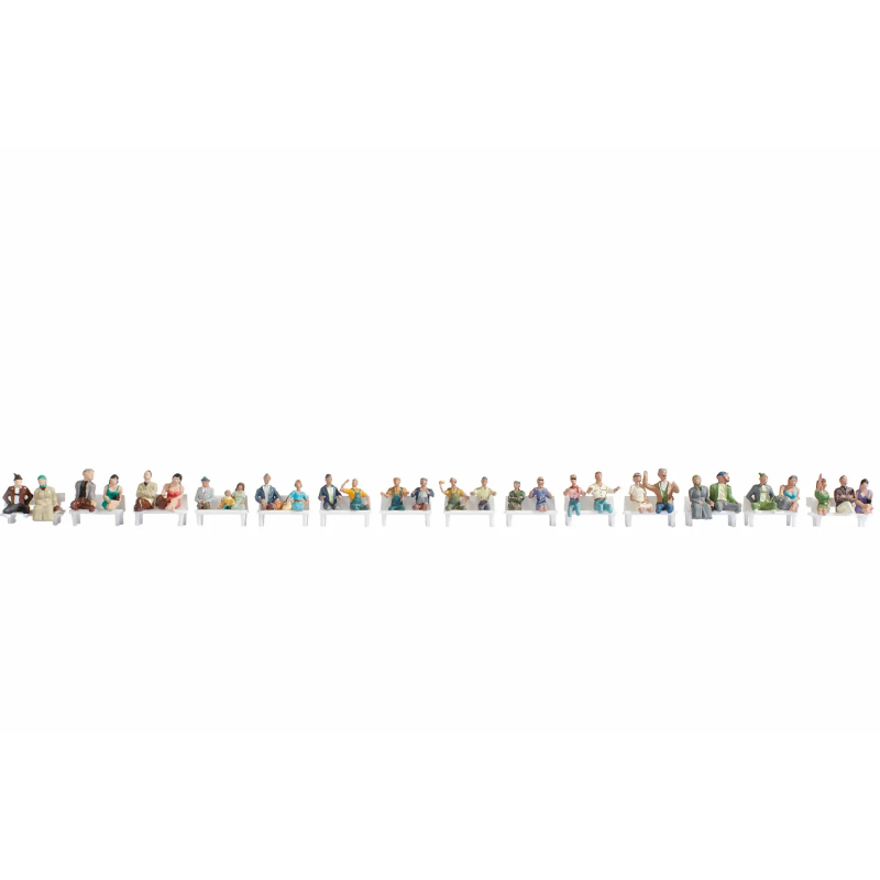 Noch16050 HO voyageurs assis pour wagons, 30 figurines