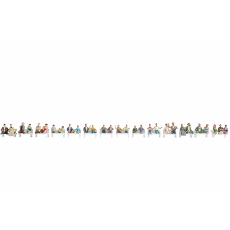 Noch16050 HO voyageurs assis pour wagons, 30 figurines