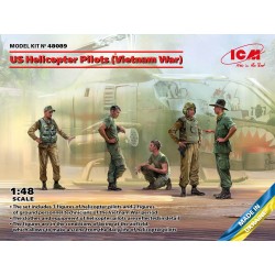 ICM 48089 1 - 48 US helicopter pilots and cew guerre du Vietnam, 5 figurines