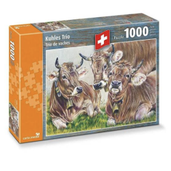 Carta media 7279 puzzle trio de vaches, 1000 pièces