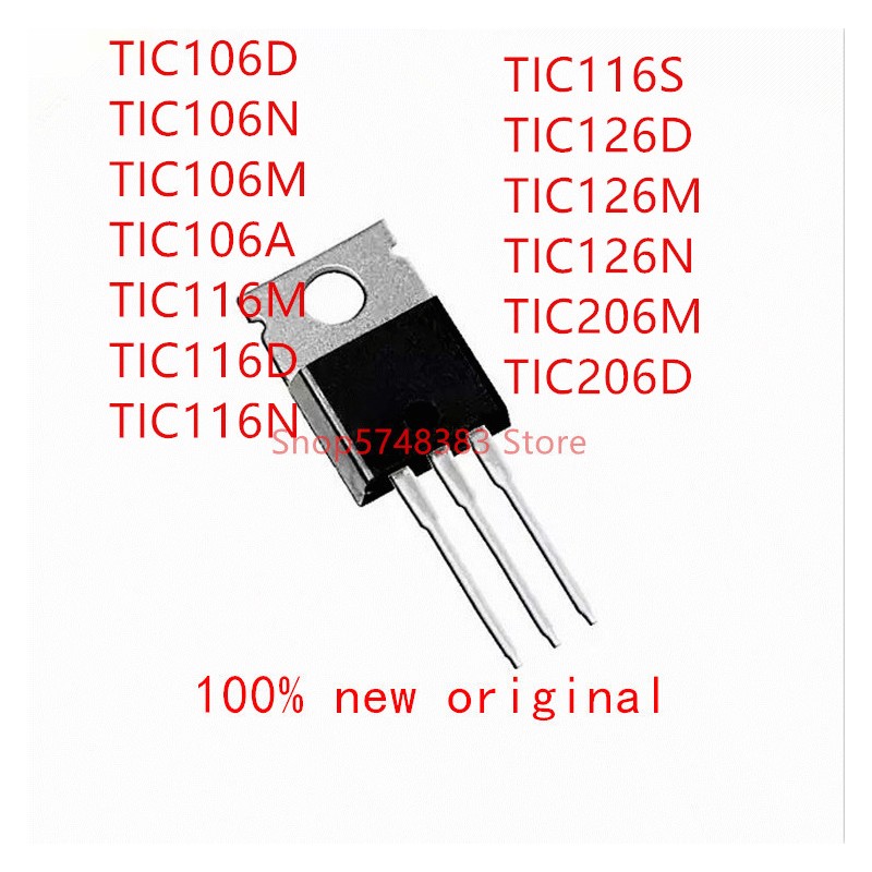 TIC 106A Thyristor 5 A DC 50-600 V iG max 0,2 A max