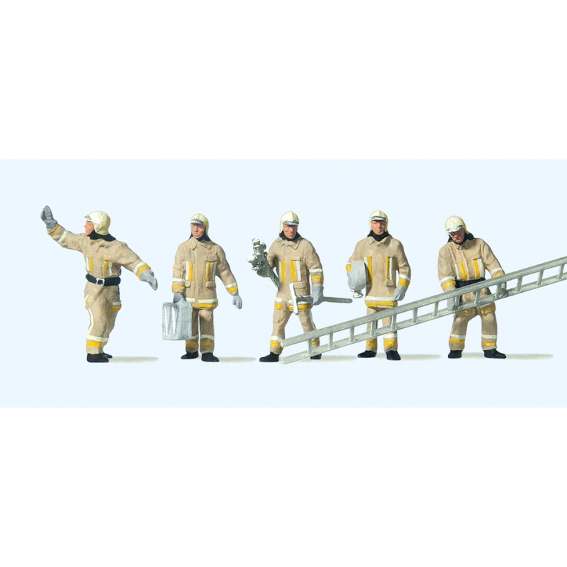 Preiser 10770 HO pompiers, 5 figurines et accessoires