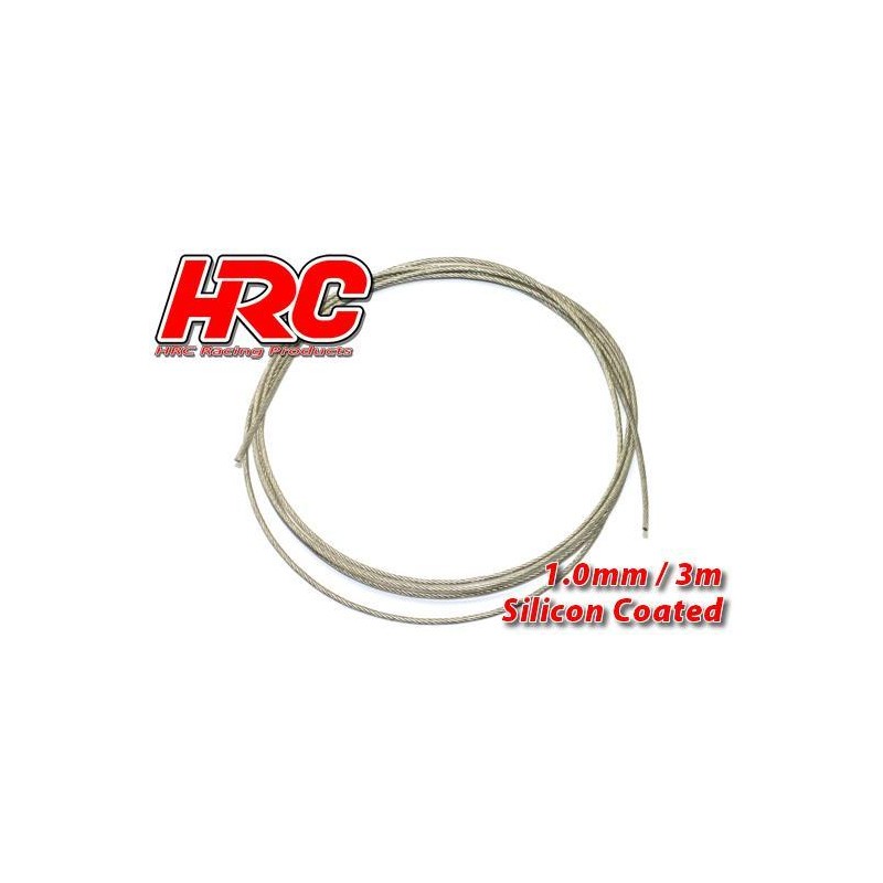 HRC31271B10 câble torsadé en acier souple gaine en silicone diam. 1,0 mm x 3 m