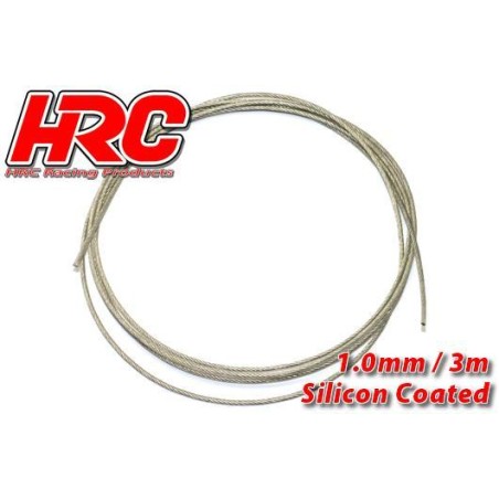 HRC31271B10 câble torsadé en acier souple gaine en silicone diam. 1,0 mm x 3 m