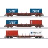 Märklin 47119 HO, SNCF, coffret de 3 wagons porte cont.ép. IV
