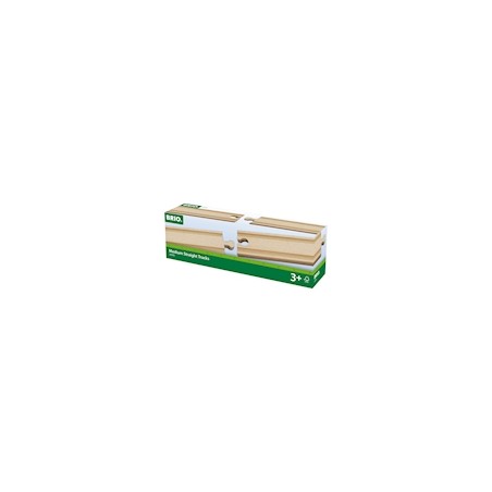 Brio 33335 rails moyens droits, 144 mm, 4 pièces