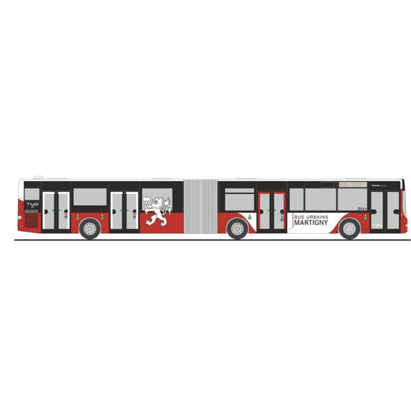 Rietze 74109 HO MAN Lion s City G 15, T - R Martigny