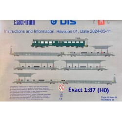 Exact-train 25000 HO DC BLS set tansport autos avec voit.pilote et 4 wagons ép.VI