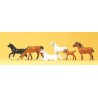 Preiser 10150 HO chevaux, 6 pièces