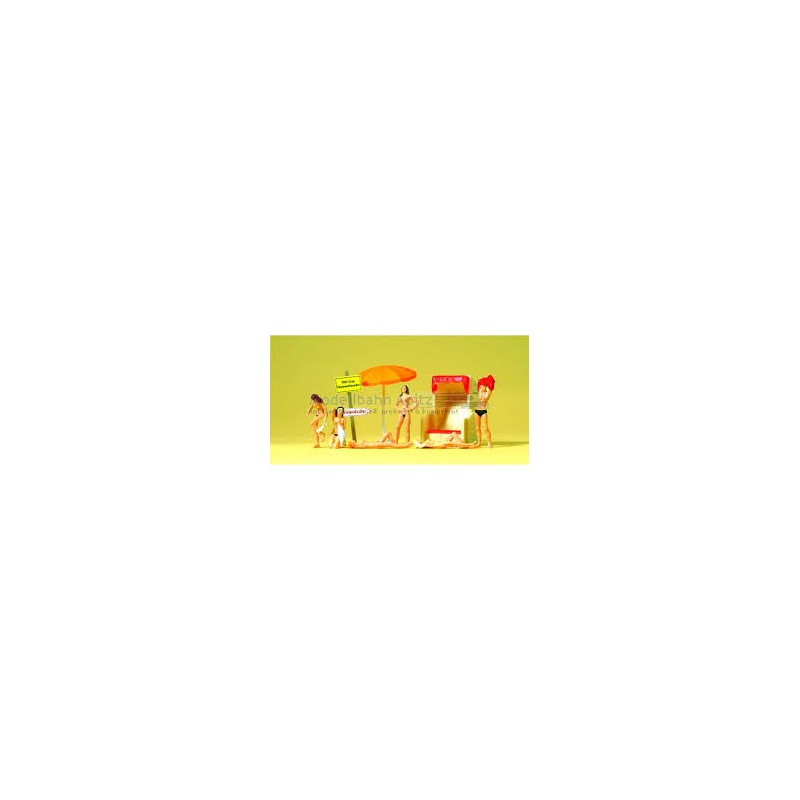 Preisert 10107 HO baigneurs naturistes, 6 figurines