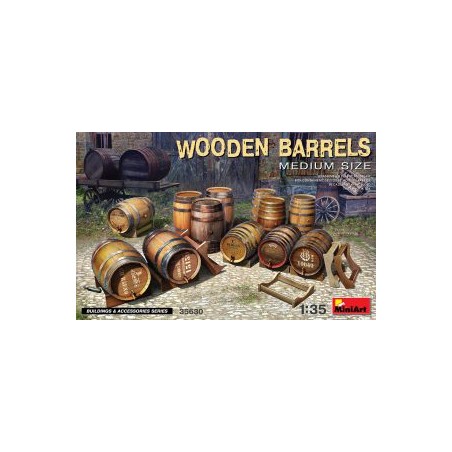 MiniArt 35630 1 - 35 tonneaux en bois de taille moyenne