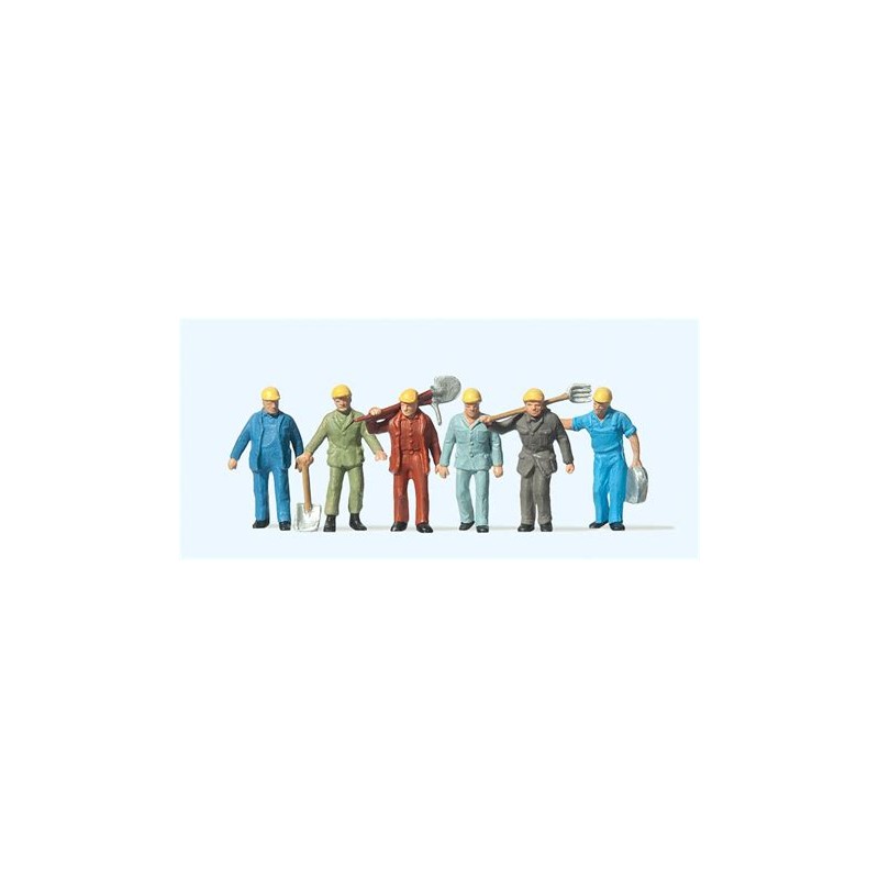 Preiser 14033 HO ouvriers delavoie, 6 figurines
