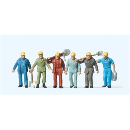 Preiser 14033 HO ouvriers delavoie, 6 figurines