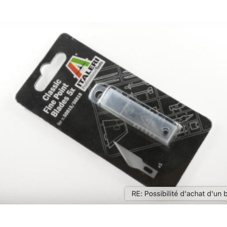 Italeri 50824 5 lames de rechange pour scalpèle 50815 & 50818
