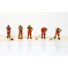 Preiser 10713 HO personnels de nettoyage de rue, 5 figurines