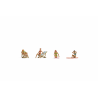 Noch 15851 HO bain de soleil, 4 figurines