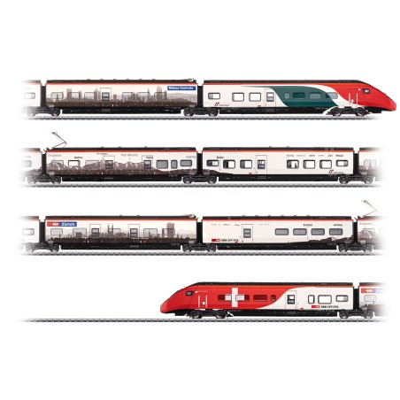 Märklin 39811 HO AC, mfx, DCC, SONS CFF RABe501 Giruno, 5 éléments