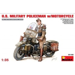 Mini art 35168 1 - 35 policier militaire US avec moto