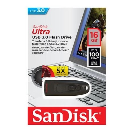 SanDisk SD USB 3.0, 16 GB Flash Drive 100 MB-S