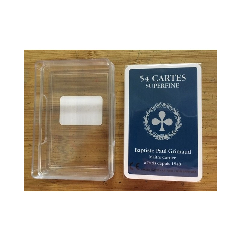 Grimaud 390416 54 cartes superfine plastic cristal avec boîte