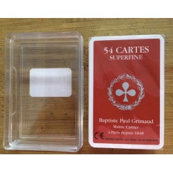 Grimaud 390416 54 cartes superfine plastic cristal avec boîte