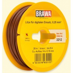 Brawa 3212 câble brun 0,25mm2 25m