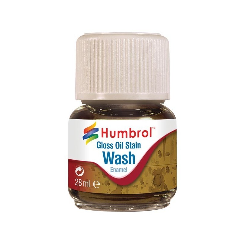 Humbrol AV0209 Wash enamel gloss oil stein grey 28 ml