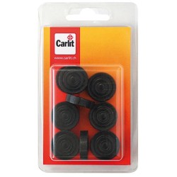 Carlit 90 301 2 pions de dame noir 15 pièces 20 mm
