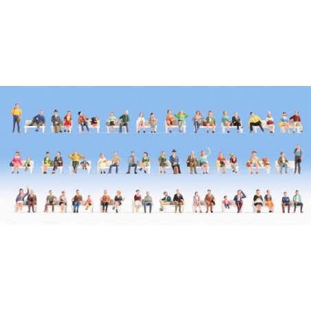 Noch 16071 HO set de 60 figurines assises Noch 16071 HO set de 60 figurines assises